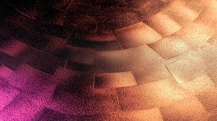 A close-up of a beautifully textured surface with warm tones, featuring shimmering hues and an elegant glow. The texture displays a decorative and luxurious circular pattern.