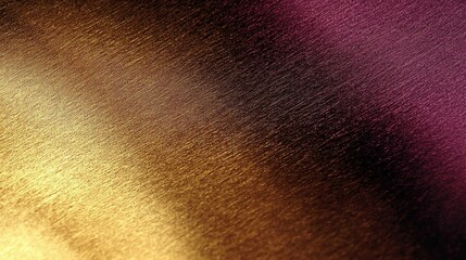 A close-up view of a textured metallic gradient showcasing warm tones of gold, bronze, and deep purple, creating an elegant shimmer effect.