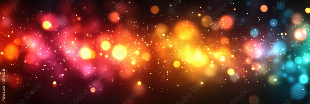 Aufkleber dynamic abstract background with vibrant color and light effects