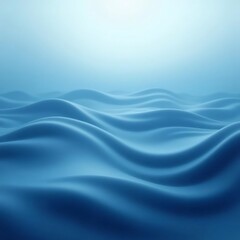 Smooth, Gentle Blue Waves Creating a Tranquil and Serene Underwater Landscape