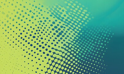 Naklejka premium A teal and lime green background with a halftone pattern, retro, simple,