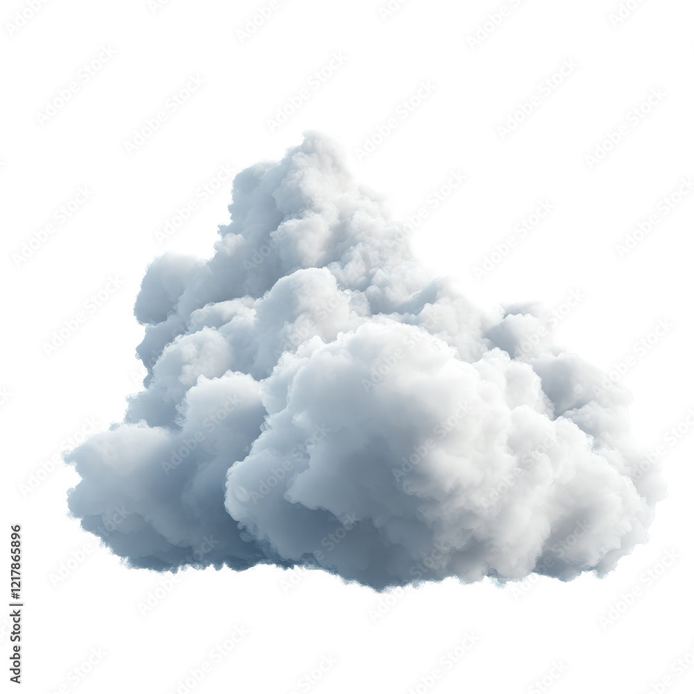 Aufkleber realistic transparent cloud captured in high resolution, showcasing intricate texture and natural fo
