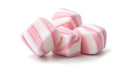 marshmallow isolated on white background, clipping path, full depth of field