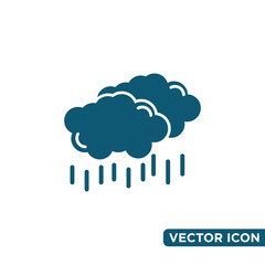 Simple Design Rainy Icon Template 