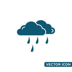 Simple Design Rainy Icon Template 