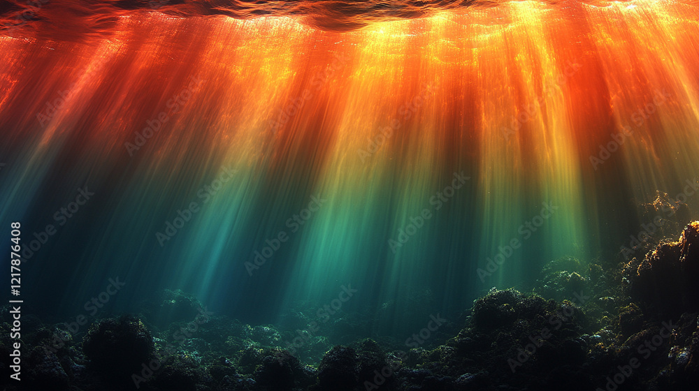 Aufkleber abstract light rays effect background in minimalistic bright tone creating a modern blurred aestheti