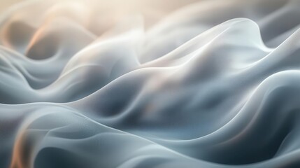 Obraz premium Abstract wave patterns, close-up of smooth wave-like shapes, dynamic and flowing design