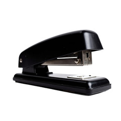 Black Stapler on White Background
