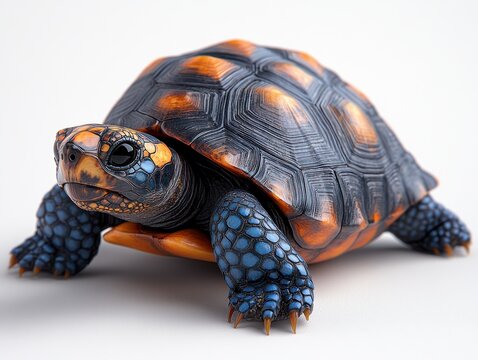 A detailed, colorful sculpture of a turtle showcasing intricate designs.