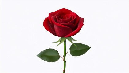 Fototapeta premium Beautiful red rose representing love and passion, perfect for Valentine's Day celebrations and romantic occasions