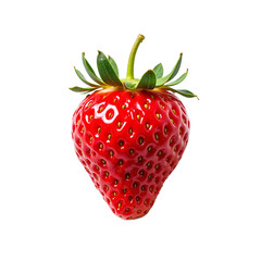 Ripe strawberry on white background