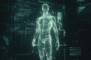 Digital Human Body Network Data Visualization