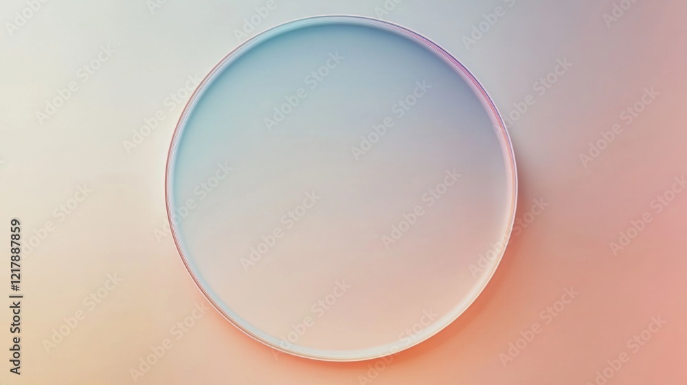 Aufkleber minimalistic circular design with soft gradient background, ideal for modern aesthetics
