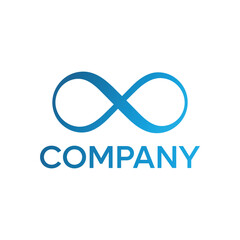 Infinity logo design Two interconnected figures symbolizing infinity contact