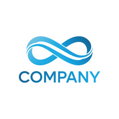 Infinity logo design Two interconnected figures symbolizing infinity contact