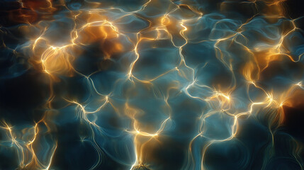 In a breathtaking aerial view, sunlight sparkles brilliantly on the surface of serene turquoise waters, creating a mesmerizing display of shifting colors and patterns