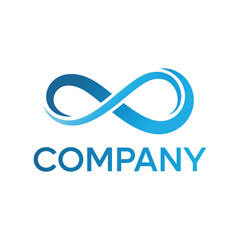 Infinity logo design Two interconnected figures symbolizing infinity contact