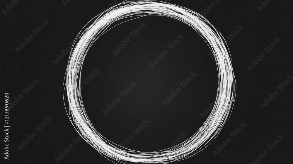 Poster abstract circular design with flowing lines on a dark background, ideal for modern art concepts