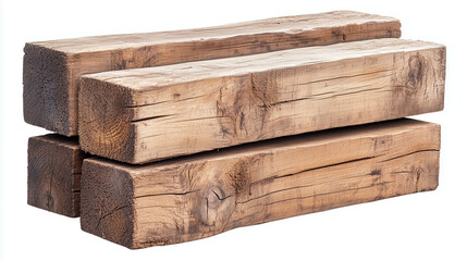 Fototapeta premium Stack of lumber isolated on white Background