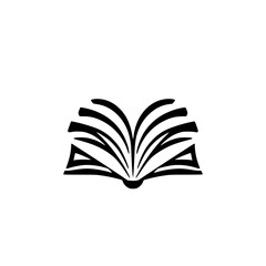 Open Book Symbol: A captivating abstract book design, symbolizing knowledge, literature, reading, and the joy of learning. Perfect for education, libraries, and book lovers.