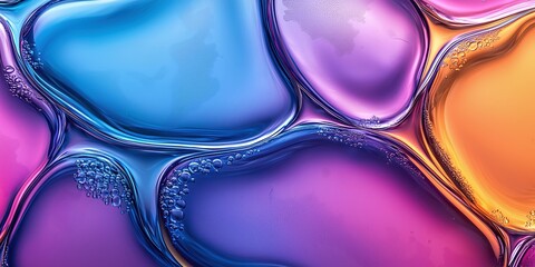 Colorful abstract shapes blend together to create a mesmerizing visual experience
