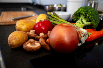 Fresh Ingredients Ready for Home Cooking
