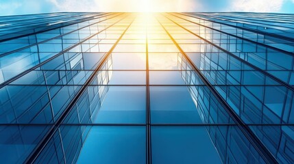 Fototapeta premium Glass and steel structure, close-up of sleek design, soft light reflecting off surfaces