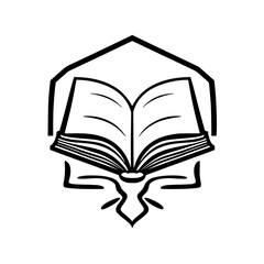 Open Book Symbol: A Gateway to Knowledge and Learning. This captivating image symbolizes education, literature, and the pursuit of wisdom through reading.