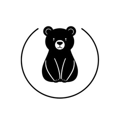 Adorable Black Bear Cub Illustration: Cute Cartoon Animal Design © MatandSterre