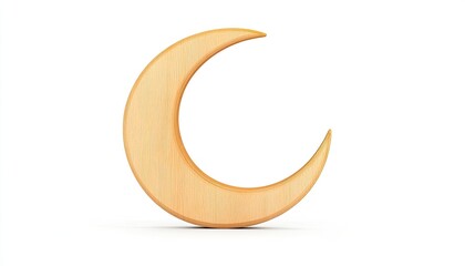 Wooden crescent moon decoration symbolizing tranquility, ideal for home decor or nursery settings