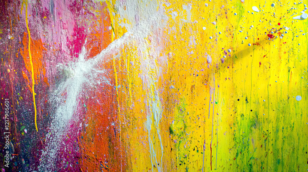Poster colorful splashes of creativity and expression in vibrant art creation