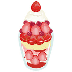 いちごのタワーパフェ