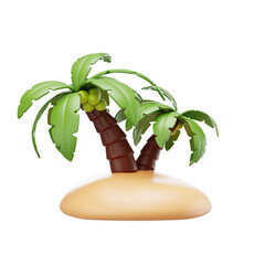 Summer and Beach 3D Illustration