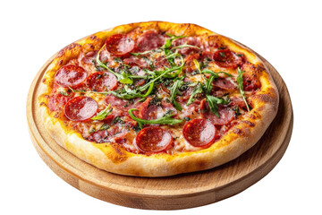 Tasty pizza Pepperoni isolated in white background PNG