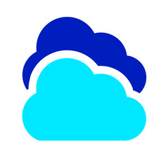 pile of clouds duo tone icon