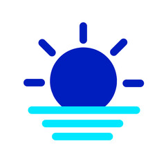 sunset duo tone icon