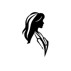 Elegant Silhouette of a Female Doctor: A Symbol of Healthcare and Wellness