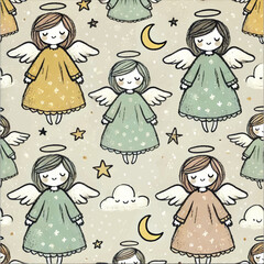 NITE ANGEL WINGS HALO PRINT DESIGN IN VECTOR