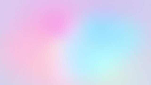 Pastel holographic looped background. Calm iridescence of pleasant modern tones in 4K. Abstract video background of sky and pink shades. Smooth animation of the background with space for text.
