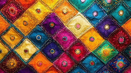 Exploring colorful bandhani fabric pattern textures in vibrant textile art