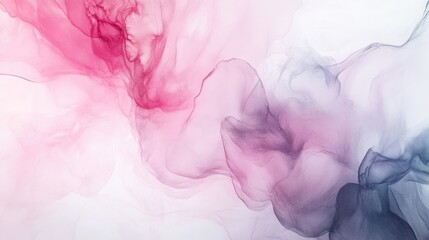 Abstract fluid art with flowing pink, purple and blue colors creating a soft cloud like effect