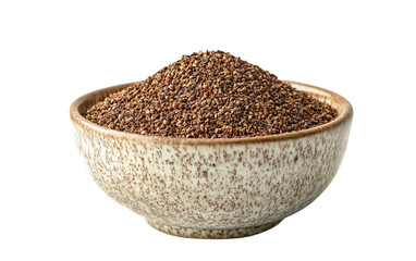 A Bowl of Sumac Spice Representing the Golden Glow of Sunrise and the Start of a New Day isolated on transparent background.