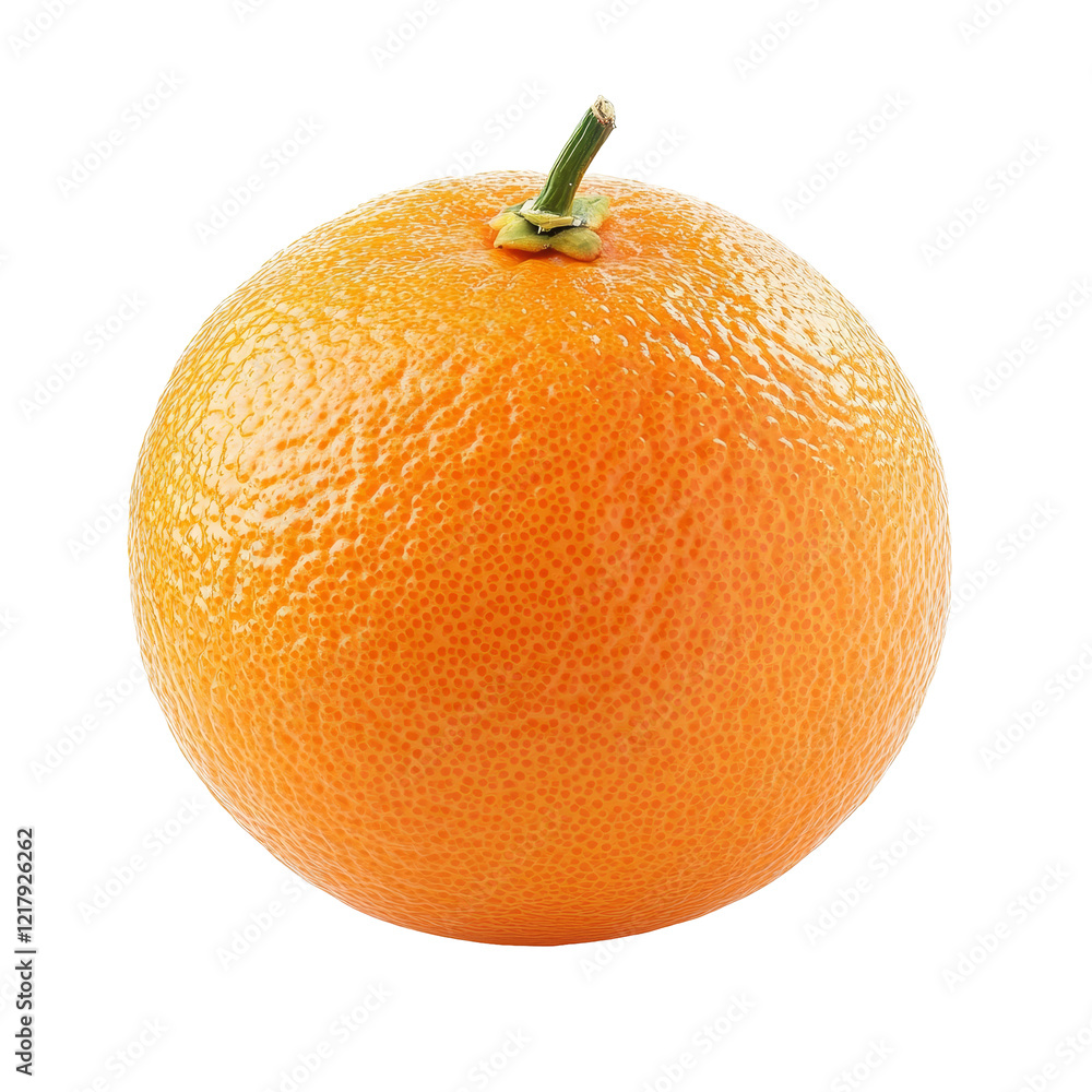 Poster acidless orange isolated on a transparent background with a detailed view of its texture and color, 