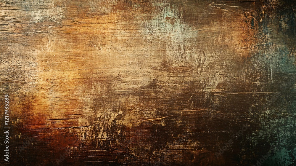 Aufkleber dark brown and orange textured background creating dramatic atmosphere