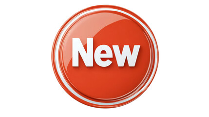 New banner text sign on transparent background