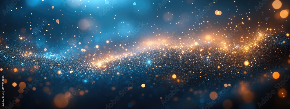 Poster glowing particle wave abstract background