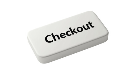 Checkout banner sign word on transparent background