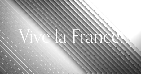 Text image over grayscale layered geometric background