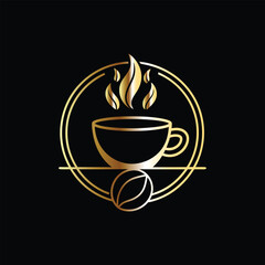 Coffee cup logo design template. Coffee shop, cafe, restaurant, bar, menu,
 coffee house, cafe, restaurant, bar. Vector illustration.