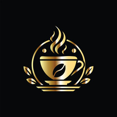 Coffee cup logo design template. Coffee shop, cafe, restaurant, bar, menu,
 coffee house, cafe, restaurant, bar. Vector illustration.